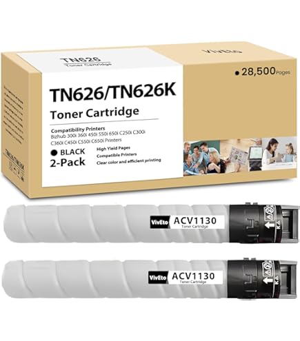 Amazon.com: TTCopier OEM Konica Minolta TN626K ACV1130 Black Toner